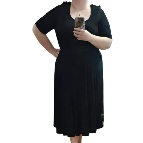 Torrid Midi Studio Luxe Ponte Dress Black Womens Plus Size 1X - Picture 4 of 4